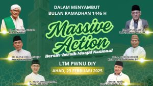 LTM PWNU DIY Gelar “Bersih-bersih Masjid Nasional” Sambut Ramadan 1446 H