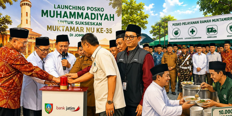 Potret Ukhuwah di Muktamar ke-35 NU: Posko Muhammadiyah Sediakan Bakso Gratis dan Cek Kesehatan